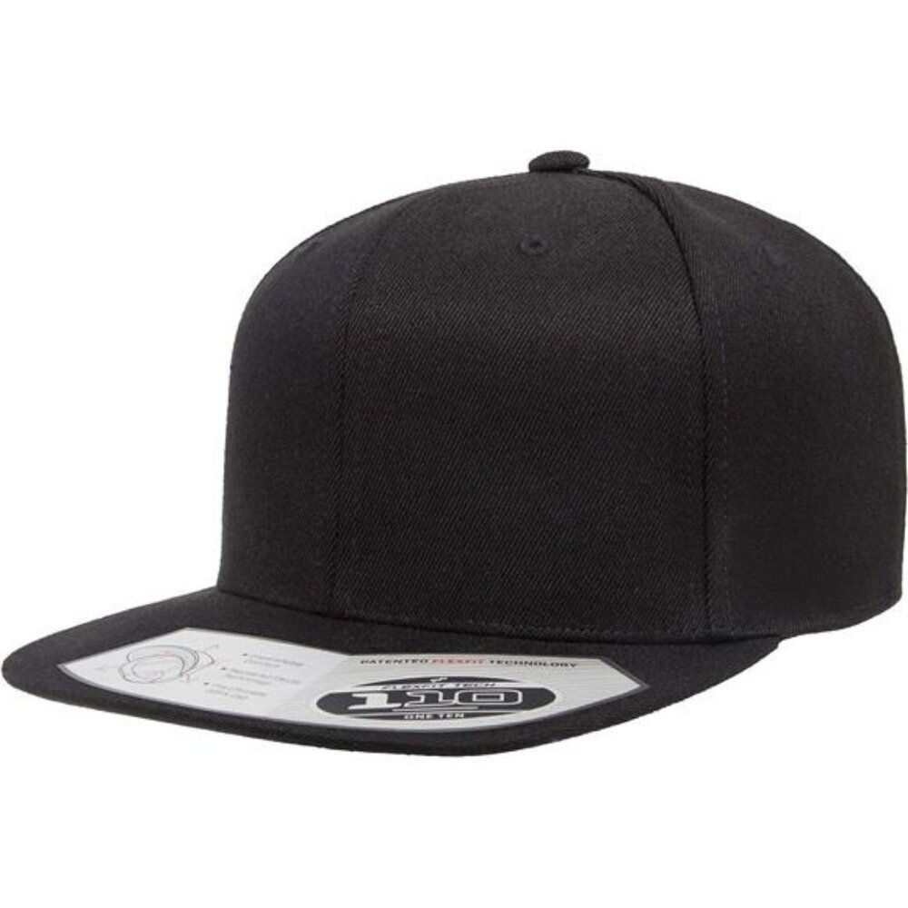 Mens Snapback Baseball Cap Flat Brim Adjustable High Profile Fitted Hat